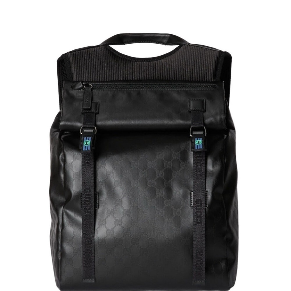 Gucci Black Monogram Men's Backpack Crystal